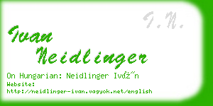 ivan neidlinger business card